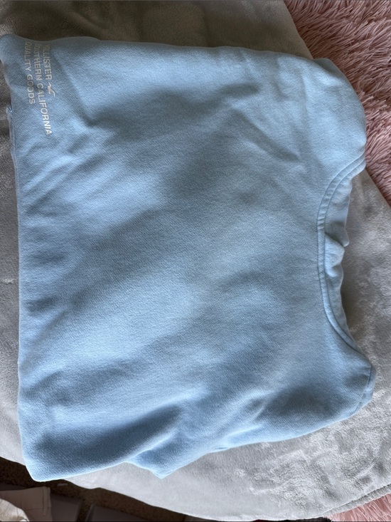 Hollister Sweaters - Hollister Pale Blue Logo Pullover